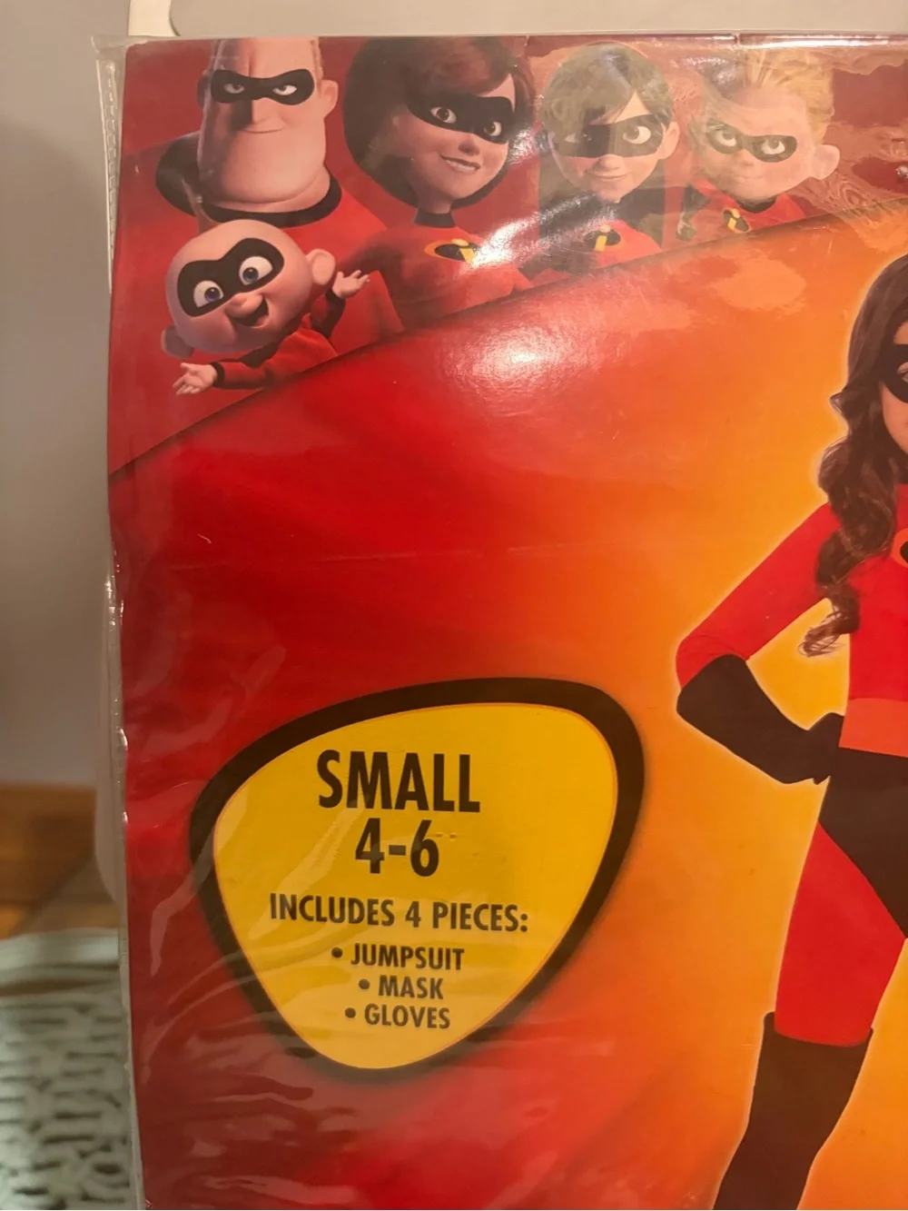 Disney Violet The Incredibles Halloween Costume Kids Small 4-6 Jumpsuit Mask NWT